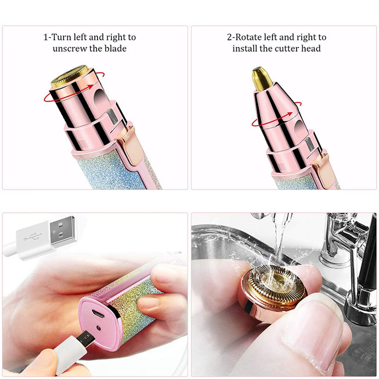 نشان دادن شستشوی سری های شیور در چهار عکس کنار هم