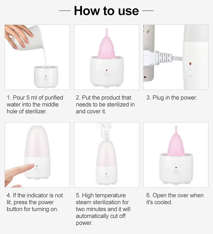 تصویر شش تایی از روش استفاده از دستگاه استرلایزر