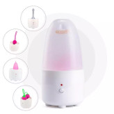 دستگاه استرالایزر همراه چهارتا دایره سمت چپ آن که نشان دهنده کاربردهای آن است