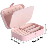 ابعاد باز شده جعبه جواهرات رنگ صورتی