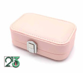 جعبه جواهرات مسافرتی 020 رنگ صورتی با در بسته